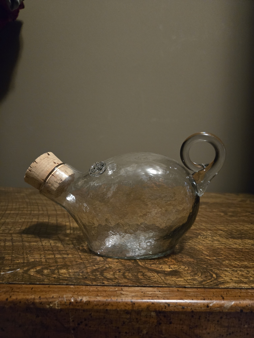 Mid-Century Scandinavian Art Glass "Godtegris" Decanter by Hadeland Glassverk